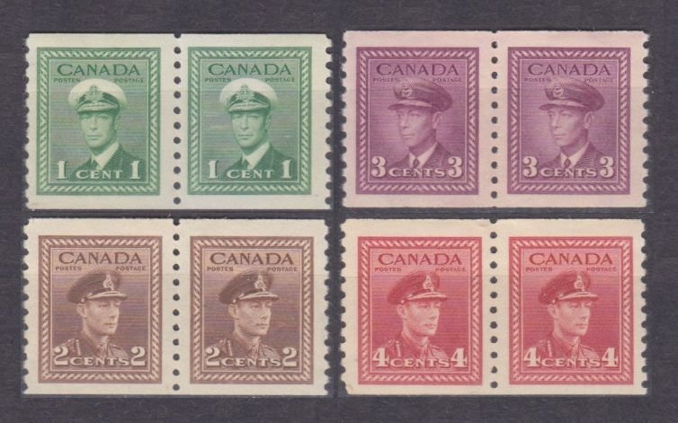 1942 Canada 216-221Paar MLH King George VI