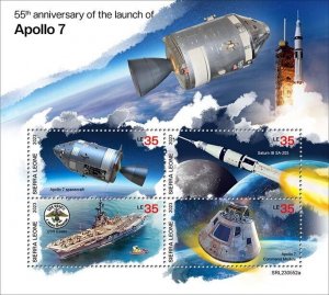 2024 03 - SIERRA LEONE - APOLLO 7  55TH       4V  complet set    MNH **