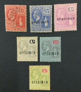 MOMEN: VIRGIN ISLANDS SG #89s,95s/101s SPECIMEN 1922-28 UNUSED LOT #191796-695