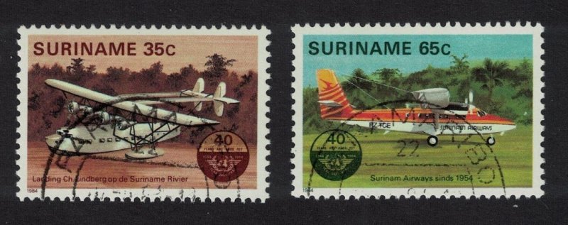 Suriname 40th Anniversary of ICAO 2v 1984 CTO SG#1178-1179