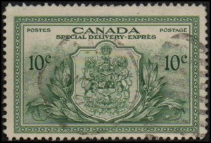 Canada E11 - Used - 10c Coat of Arms / Laurel / Olive Branch (1946) (cv $1.25)