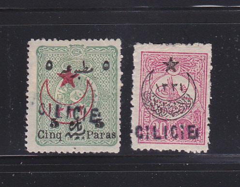 Cilicia 41, 43 MH Overprints