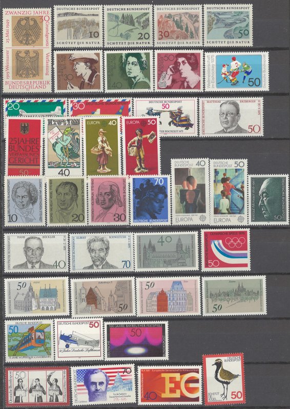 COLLECTION LOT # 2291  GERMANY 39 MNH STAMPS  1969+ CV+$31