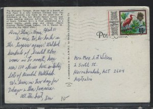 TRINIDAD & TOBAGO COVER (PP2412B)  QEII   40C BIRD ON PPC TO AUSTRALIA 