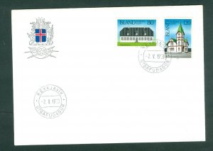 Iceland. FDC. 1978. Europa. Buildings, Church, Mansion. Scott # 506-507. 