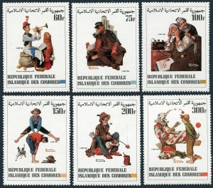 Comoro Isls 561-566,MNH.Michel 671-676. Paintings by Norman Rockwell,1982.Dog.