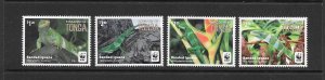 TONGA #1290-3  BANDED LIZARD  WWF  MNH