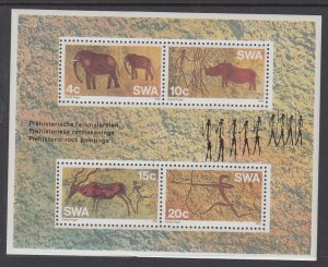 South West Africa 387a Cave Paintings Souvenir Sheet MNH VF