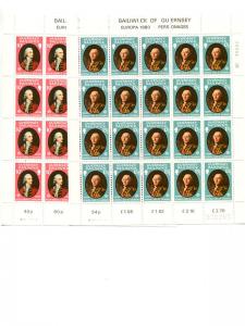 Gurnsey   1980  Europa sheets VF NH  - Lakeshore Philatelics