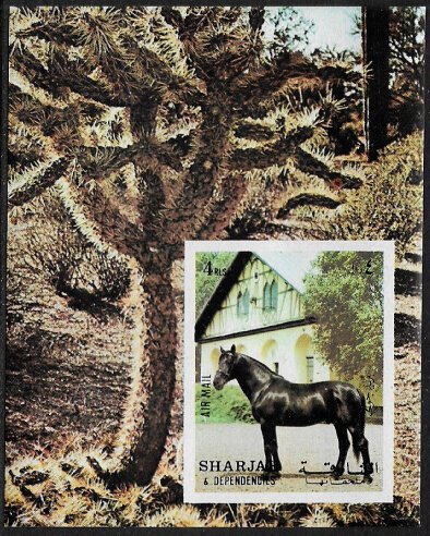 Sharjah Michel Block 116 MNH S/Sheet - Horse