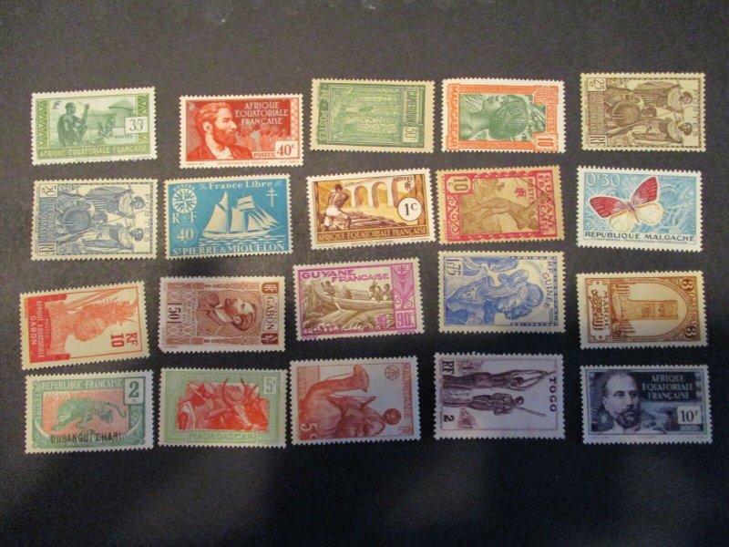 French Colonies / Area Assortment -  Hinged- (5D4) WDWPhilatelic #15