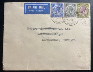 1934 Belize British Hondura Airmail Cover To Manchester England