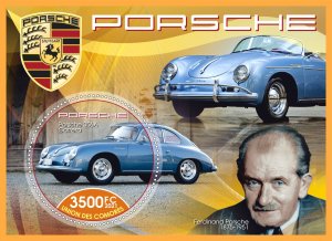 Stamps.Cars Ferdinand Porsche 2021 year 6 sheets perforated MNH **