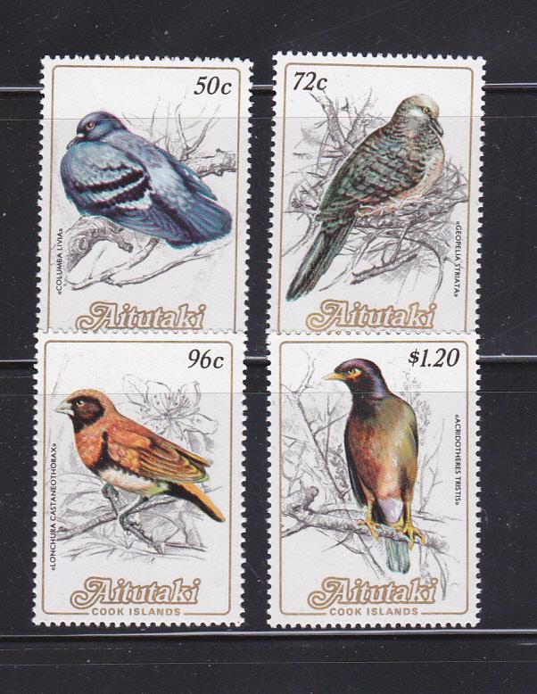 Aitutaki 332, 334-336 MNH Birds (A)