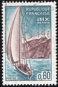 France 1127 - Used - 60c Sailboat / Aix-les-Bains (1965)