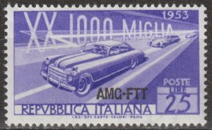 EDSROOM-17288 Italy Trieste Zone A 166 MNH 1953 Complete Car Race