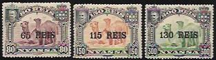 Nyassa #39-41 MH  Revalued Camels