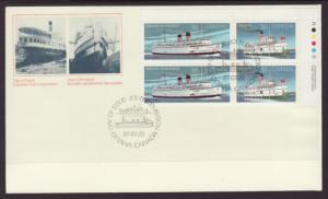 Canada 1140a Ships Plate Block Canada Post U/A FDC