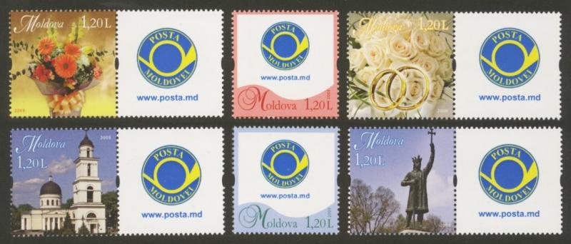 Moldova Sc# 634-9 MNH Personalized Stamps