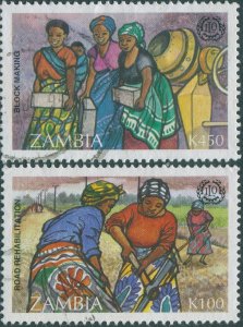 Zambia 1995 SG743-744 ILO set FU