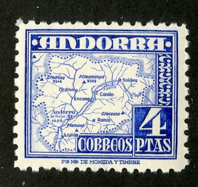 SPANISH ANDORRA 48 MH SCV $4.75 BIN $2.35 MAP