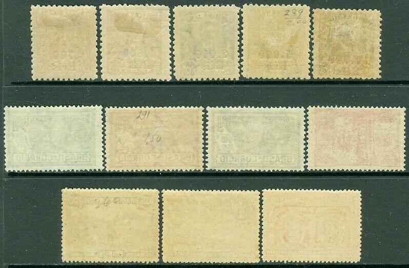 EDW1949SELL : BRAZIL 1922-28 Sc #260-62, 264, 290-97 All Cplt set VF MOG Cat $98