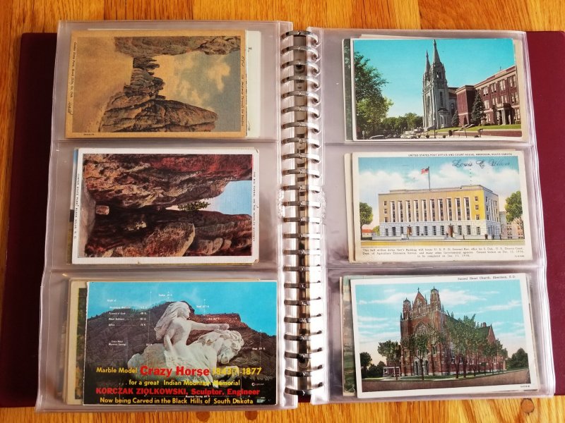 180 Vintage Post Cards in Post Card Binder(HP09)