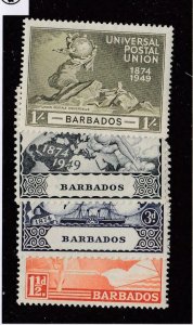 BARBADOS # 212-215 VF-MH UNIVERSAL POSTAL UNION ISSUES