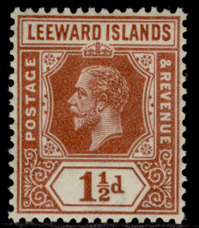 LEEWARD ISLANDS GV SG84, 1½d red-brown, LH MINT.