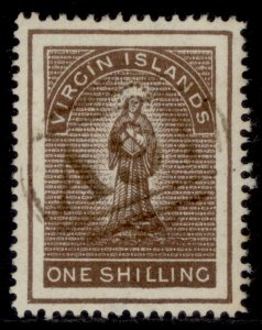 BRITISH VIRGIN ISLANDS QV SG41, 1s brown to deep brown, FINE USED. Cat £70.