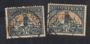 SOUTH AFRICA SCOTT# 52A&B USED  1 1/2p 1941