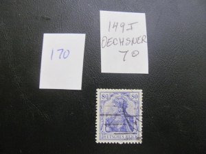 Germany 1920 USED Signed Oechsner MI.  149I SC 128 XF 70 EUROS (170)