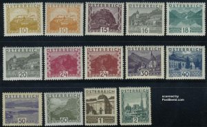 Austria 1929, Definitives, views 14v, MNH