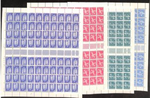 Switzerland, Postage Stamp, #382-383, 385, 390a Sheets Mint NH, 1960 (BB)