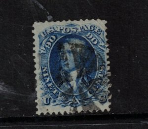 USA #101 Used Fine F Grill - Few Nibbed Perfs & Thin On Back - Nice Cork Cancel