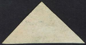 CAPE OF GOOD HOPE 1855 TRIANGLE 1D PERKINS BACON PRINTING USED