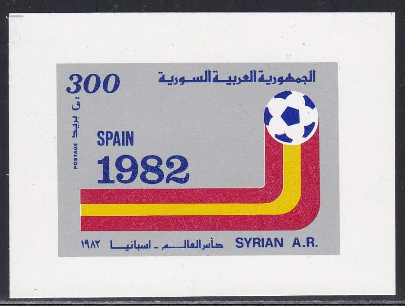 Syria # 966, World Cup Soccer Large Stamp, Light Hinged, 1/3 Cat