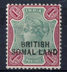 Somaliland 1903 India QV ovpt at base 1r very fine mint with SOMAL.LAND variet