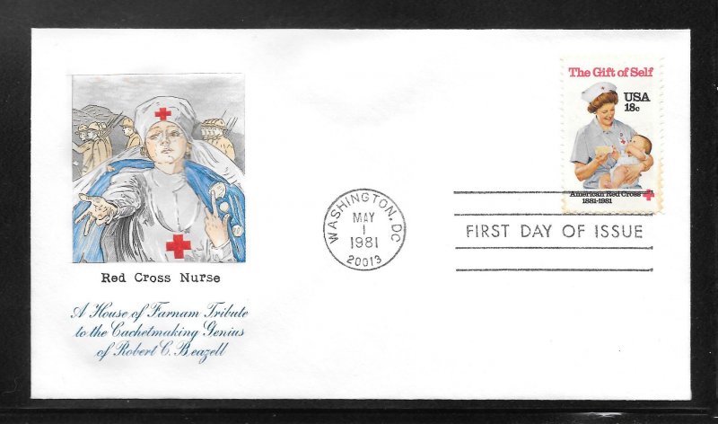 Just Fun Cover #1910 FDC HF Cachet. House of Farnam (myA493)