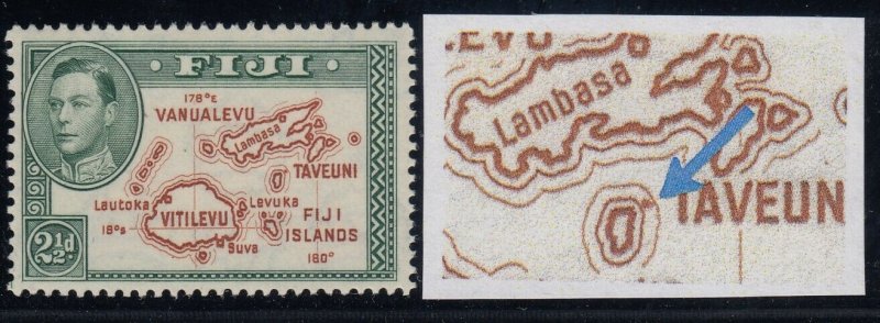 Fiji, SG 256ba, MHR Extra Island variety