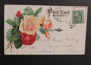 1912 USA Postcard Cover Deposit NY to Pequea Creek PA Deposit Seed Co Order Mail