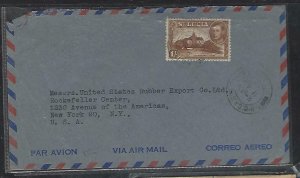 ST LUCIA   (P2808BB)   1948  KGVI  1/   A/M TO USA 