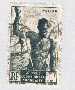 French Equitorial Africa 181 Used Niger Boatman 1946 (BP69514)