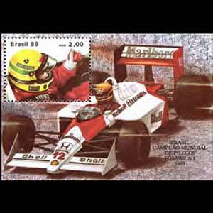 BRAZIL 1989 - Scott# 2164 S/S Senna-F1 Race NH