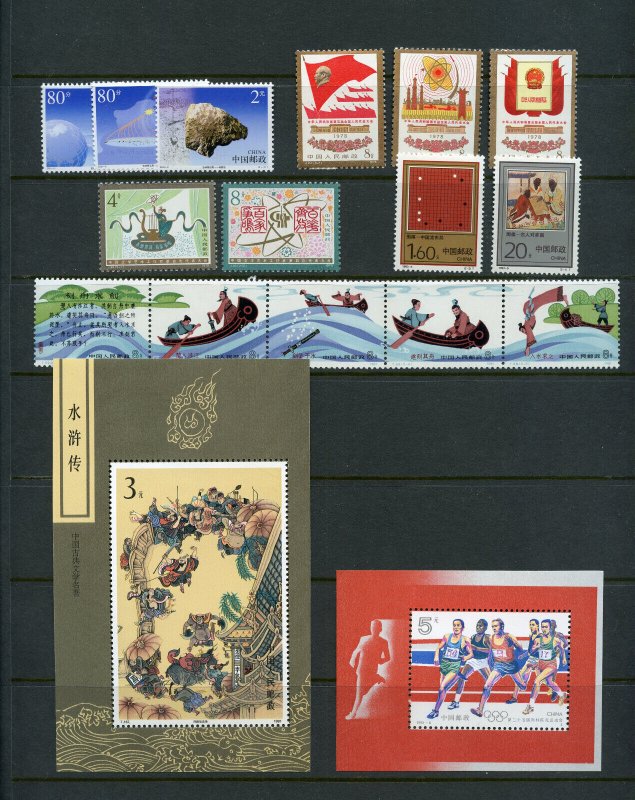 CHINA: PRC  SMALL LOT IV OF STAMPS SOUVENIR SHEETS  MINT NEVER HINGED