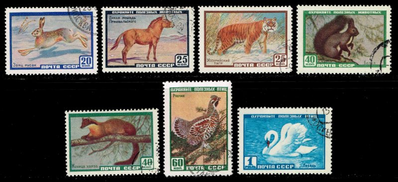 Russia #2213-2219 Animals Set of 7; CTO (2.50)