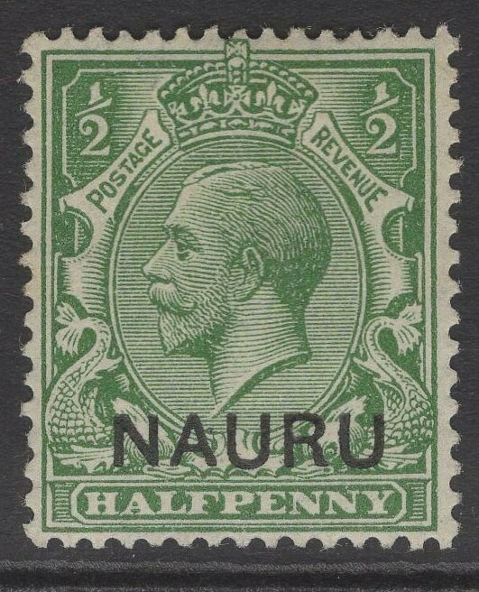 NAURU SG1 1916 ½d YELLOW-GREEN MTD MINT