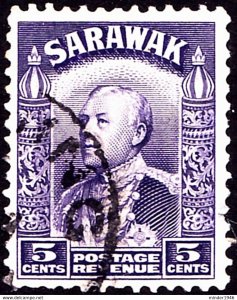 SARAWAK 1934 5c Violet SG110 FU