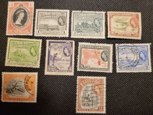 British Guiana, 1953-54, Q. Elizabeth II coronation+ local views, SCV$6.05