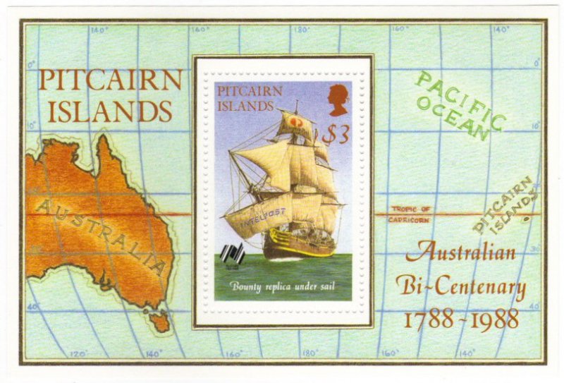 Pitcairn #297 MNH sheet – tall ship